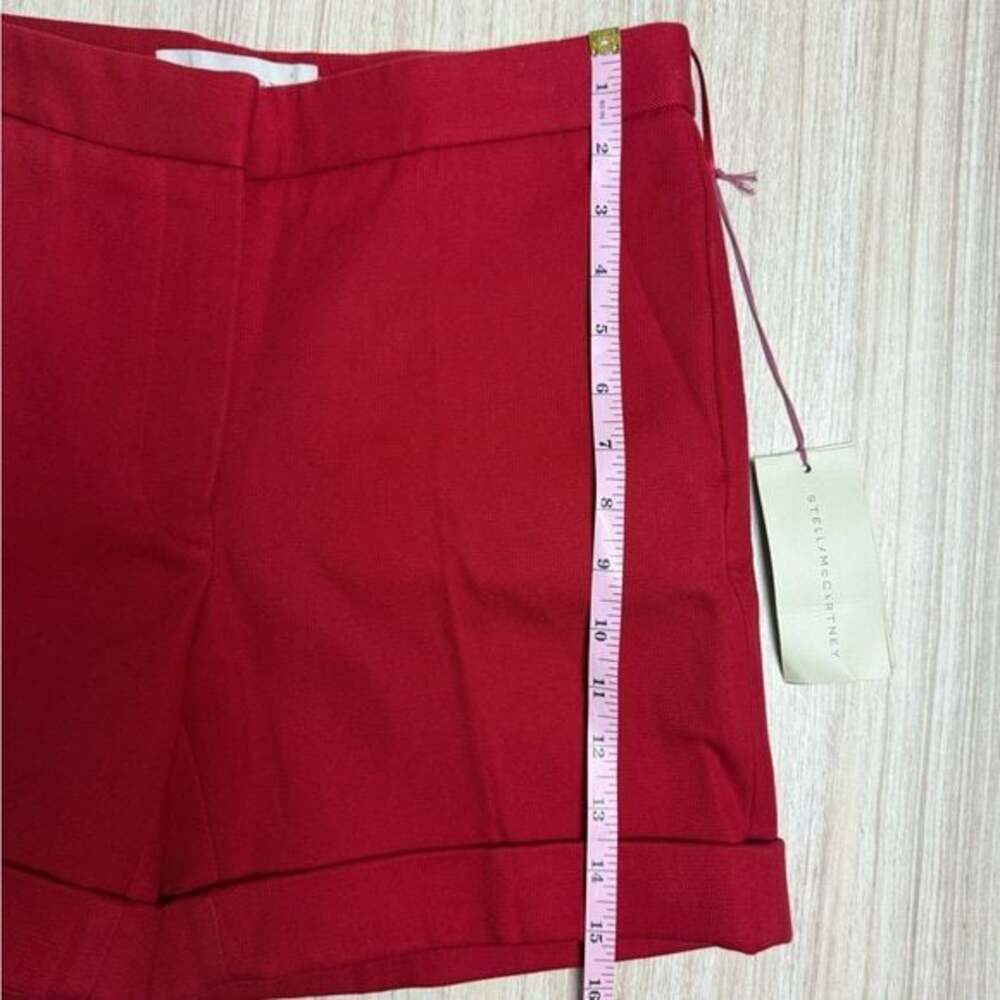 NWT Stella McCartney - Red Cuffed Shorts - Sz 40 (US S/4) - Picture 3 of 9